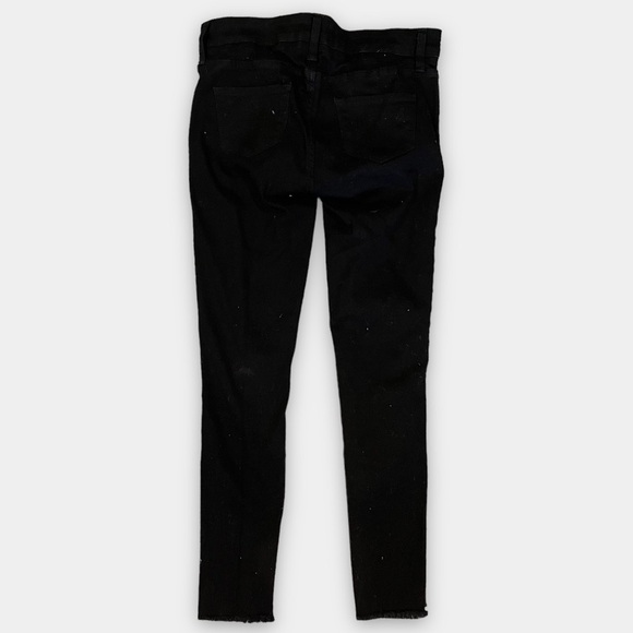 NEW Blanqi Black Wash Slit Knee Distressed Maternity Jeans Denim Size 2 - Picture 5 of 8